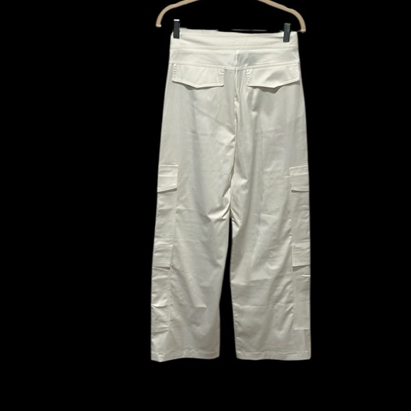 Zara women white wide leg high waist cargo pants size XS  NWT - Picture 2 of 11